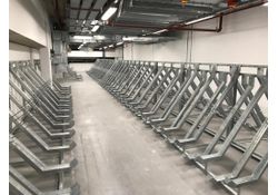 Semi-vertical Cycle Rack - 6 spaces